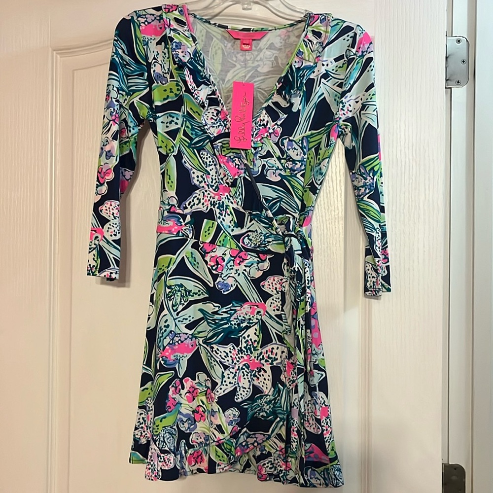 Lilly Pulitzer Romper Wrap Dress with shorts— NWT— size XXS (fits like a small)